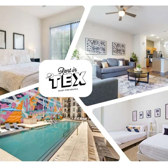 Luxury 2BR/2BA Domain Condo • Pool & Modern Décor - Imagen 1